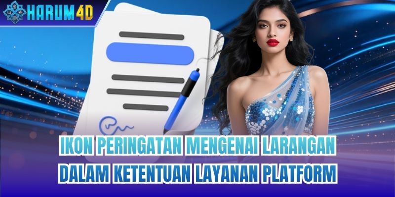 Ikon peringatan mengenai larangan dalam ketentuan layanan platform